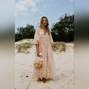Daughters Of India Kyra Maxi Apricot Blush